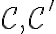 \mathcal{C,C'}