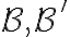\mathcal{B,B'}