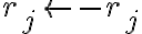 r_j \leftarrow -r_j