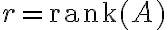 r = \mathrm{rank}(A)