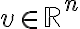 v\in \mathbb{R}^n